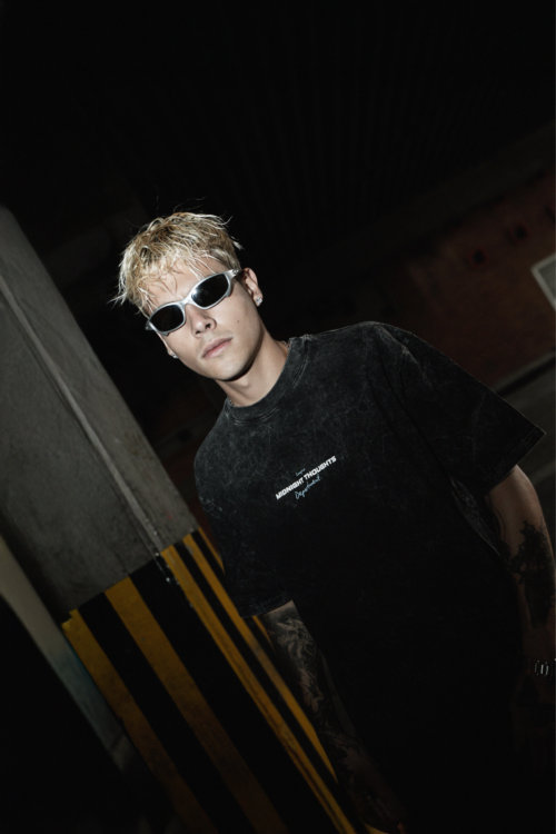 Midnight Boxy Fit – Black Acid Wash